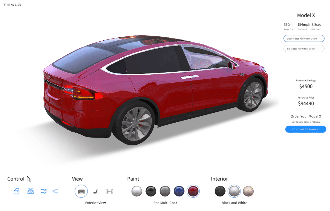 Tesla 3D Car Preview
